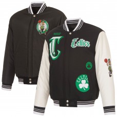 Boston Celtics JH Design Black Gothic Full-Button Jacket