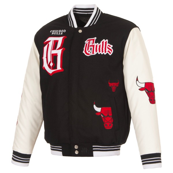 Chicago Bulls JH Design Black Gothic Full-Button Jacket