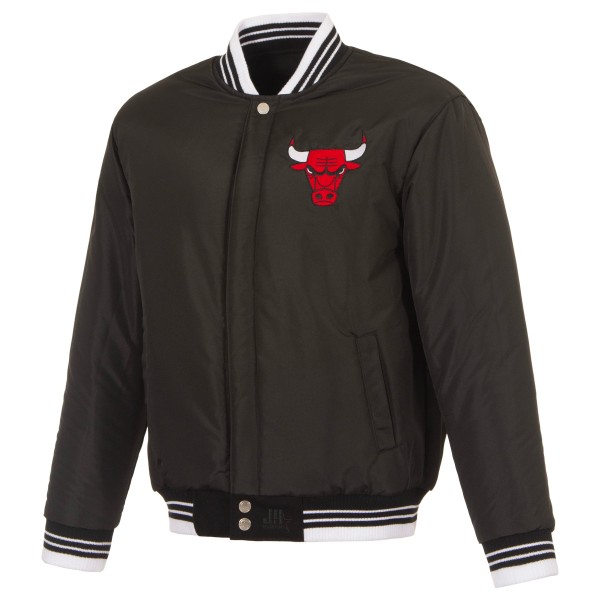 Chicago Bulls JH Design Black Gothic Full-Button Jacket