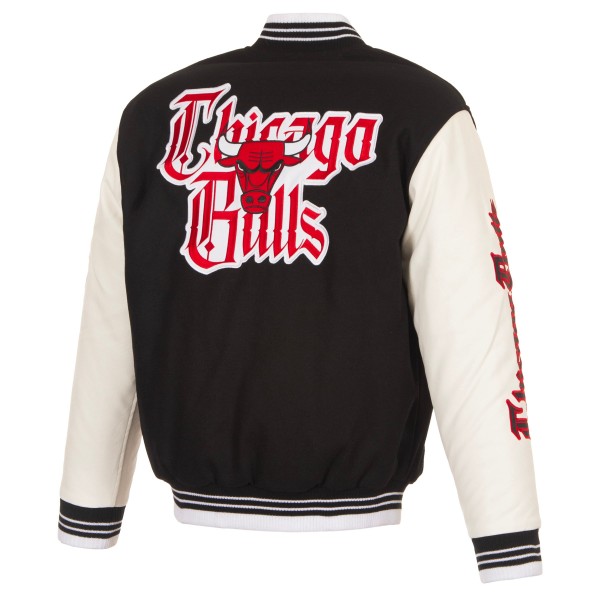 Chicago Bulls JH Design Black Gothic Full-Button Jacket