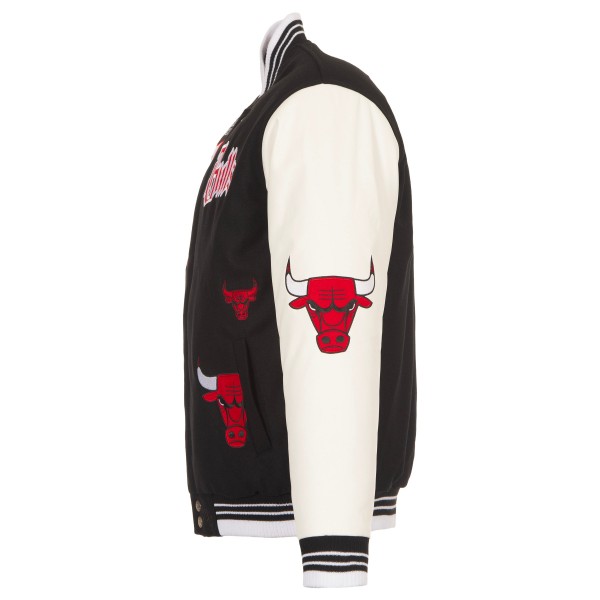 Chicago Bulls JH Design Black Gothic Full-Button Jacket