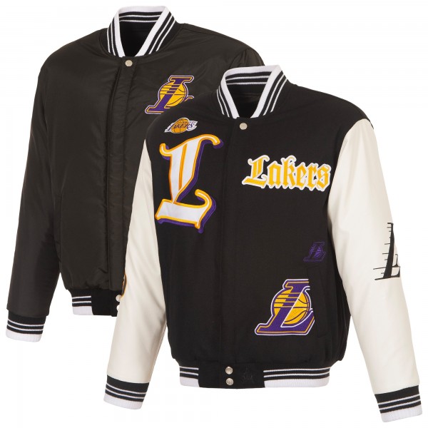Los Angeles Lakers JH Design Black Gothic Full-Button Jacket