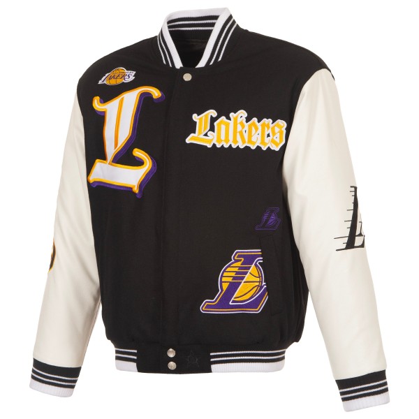 Los Angeles Lakers JH Design Black Gothic Full-Button Jacket
