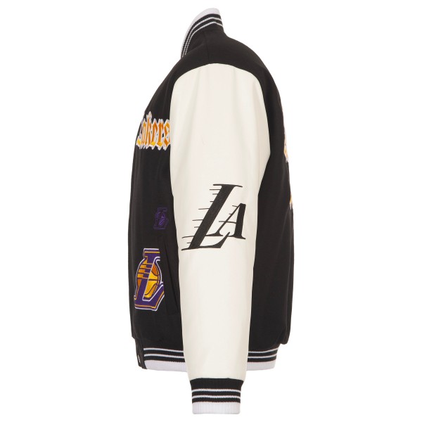 Los Angeles Lakers JH Design Black Gothic Full-Button Jacket