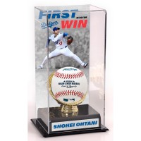 Shohei Ohtani Los Angeles Dodgers Fanatics Authentic First Win As Dodgers Starting Pitcher Sublimated Display Case with Image