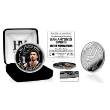 Монета San Antonio Spurs Victor Wembanyama Highland Mint 39mm Silver Plated Color