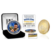 Golden State Warriors Stephen Curry Highland Mint 39mm Bronze Color Coin