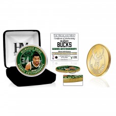 Milwaukee Bucks Giannis Antetokounmpo Highland Mint 39mm Bronze Color Coin