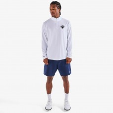 New York Knicks Malbon Golf White Evergreen Performance Quarter-Zip Pullover