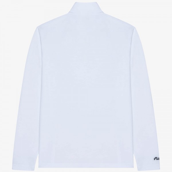 New York Knicks Malbon Golf White Evergreen Performance Quarter-Zip Pullover