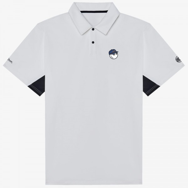 New York Knicks Malbon Golf White Evergreen Paneled Performance Windshirt