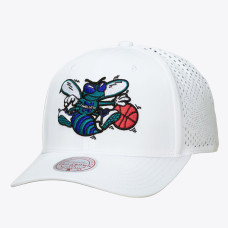 Бейсболка Charlotte Hornets Mitchell & Ness White Perfect Lightweight Pro Crown