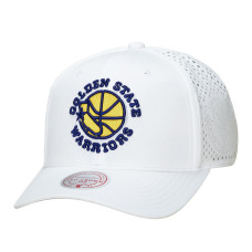 Бейсболка Golden State Warriors Mitchell & Ness White Perfect Lightweight Pro Crown
