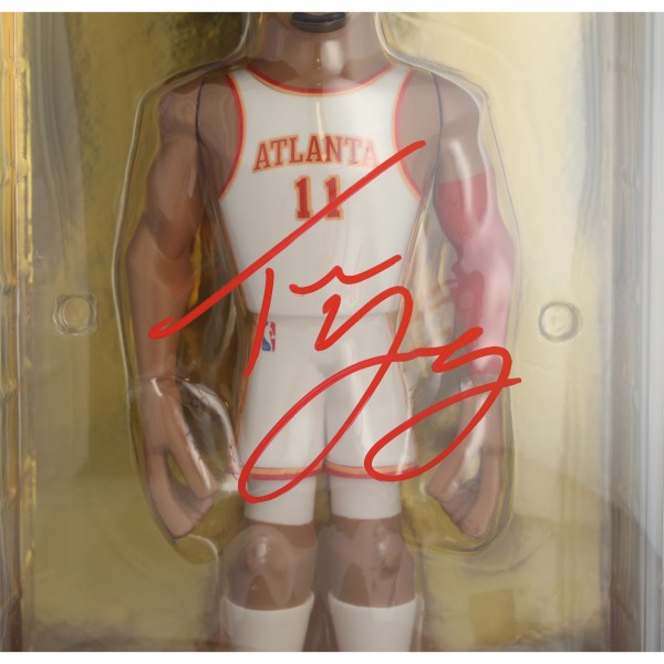 Trae Young Atlanta Hawks Autographed Fanatics Authentic 12 Funko Gold Premium Vinyl Figurine with Chance at Chase