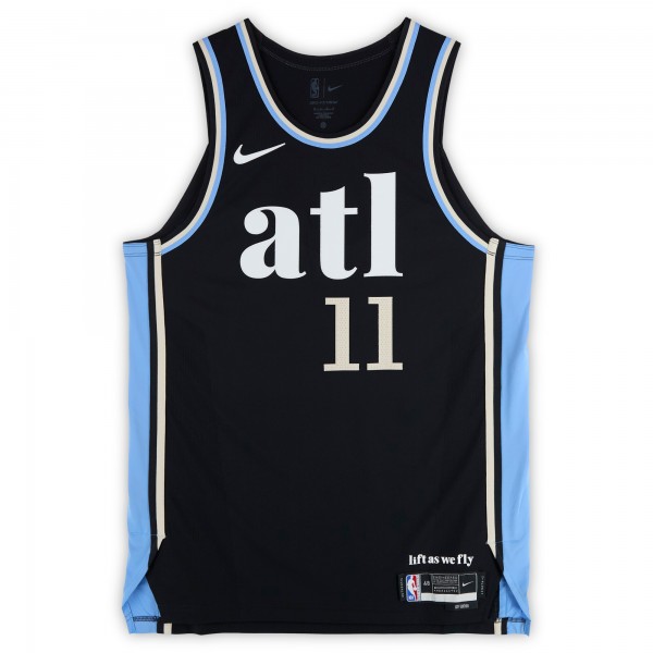 Игровая джерси Trae Young Atlanta Hawks Autographed Fanatics Authentic Black Nike 2023-24 City Edition Authentic