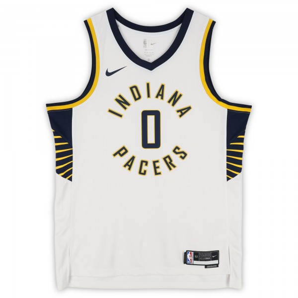Tyrese Haliburton Indiana Pacers Autographed Fanatics Authentic White Nike Association Edition Swingman Jersey