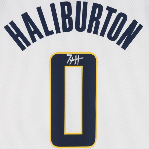 Tyrese Haliburton Indiana Pacers Autographed Fanatics Authentic White Nike Association Edition Swingman Jersey