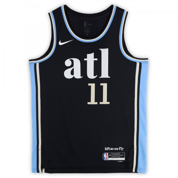 Игровая джерси Trae Young Atlanta Hawks Autographed Fanatics Authentic Black Nike 2023-24 City Edition Swingman