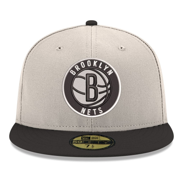 Бейсболка Brooklyn Nets New Era Gray/Black Chrome 59FIFTY