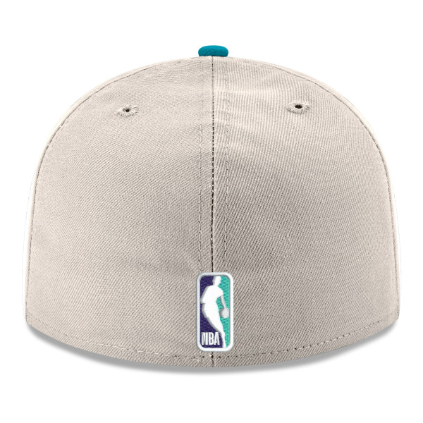 Бейсболка Charlotte Hornets New Era Beige/Teal Chrome 59FIFTY