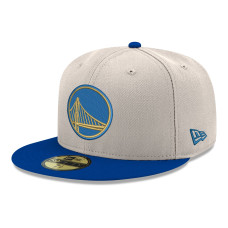 Бейсболка Golden State Warriors New Era Gray/Royal Chrome 59FIFTY