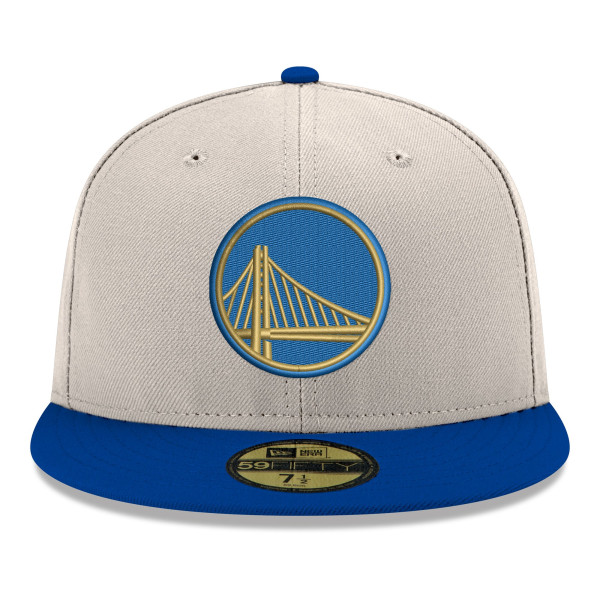 Бейсболка Golden State Warriors New Era Gray/Royal Chrome 59FIFTY