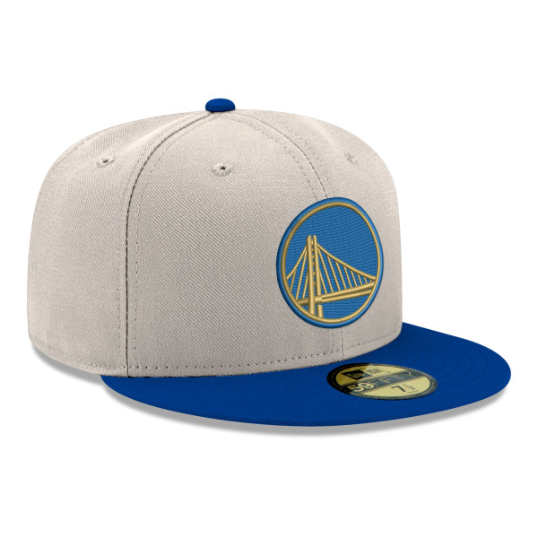 Бейсболка Golden State Warriors New Era Gray/Royal Chrome 59FIFTY