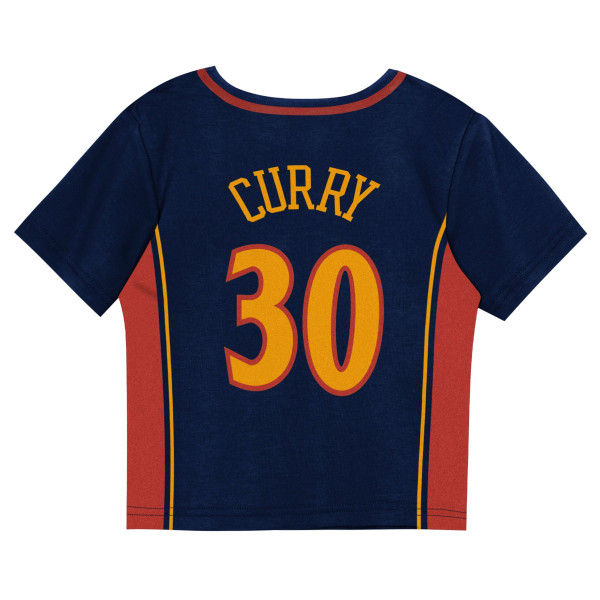 Футболка для дошкольника Golden State Warriors Stephen Curry Mitchell & Ness Navy Play by Place Two-Pack & Shorts Set