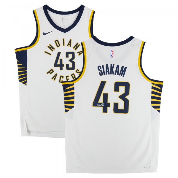 Pascal Siakam Indiana Pacers Autographed Fanatics Authentic Nike White Association Swingman Jersey