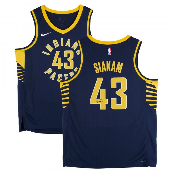 Pascal Siakam Indiana Pacers Autographed Fanatics Authentic Nike Navy Icon Swingman Jersey