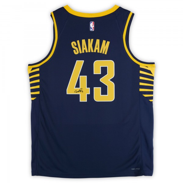 Pascal Siakam Indiana Pacers Autographed Fanatics Authentic Nike Navy Icon Swingman Jersey