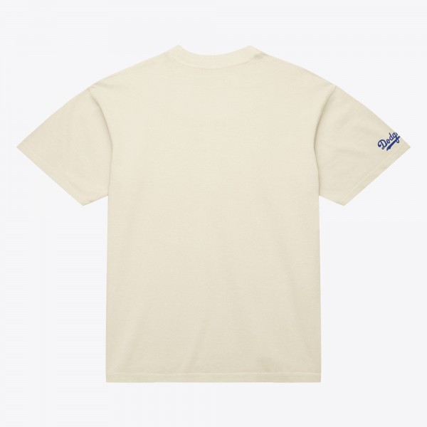 Los Angeles Dodgers Fernando Valenzuela Mitchell & Ness Cream Cooperstown Collection Throwback Name & Number T-Shirt