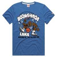 Unisex Orlando Magic Shaquille ONeal Homage Blue Boomshaqalaka Tri-Blend T-Shirt
