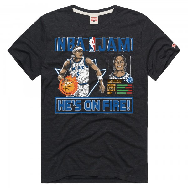 Unisex Orlando Magic Paolo Banchero Homage Charcoal NBA Jam Tri-Blend T-Shirt
