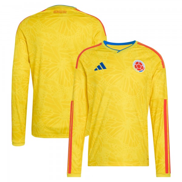 Colombia National Team adidas FIFA x World Cup 2026 Home Replica Long Sleeve Jersey - Yellow