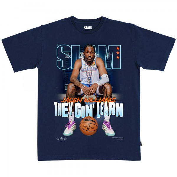 Футболка Unisex Oklahoma City Thunder Jalen Williams SLAM Navy October/November 2025 Cover