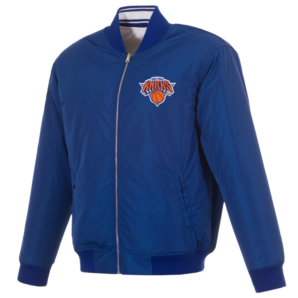 Куртка New York Knicks JH Design Blue/White Reversible Full-Zip Flight