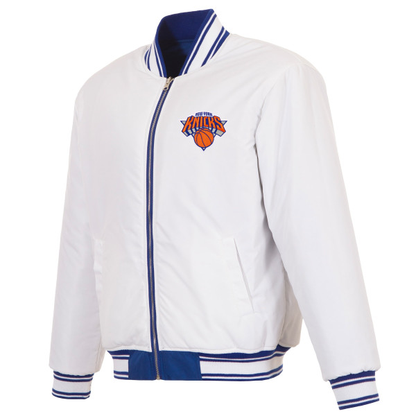 Куртка New York Knicks JH Design Blue/White Reversible Full-Zip Flight