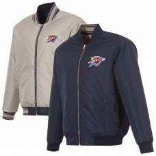 Куртка Oklahoma City Thunder JH Design Navy/Gray Reversible Flight