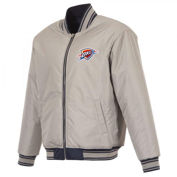 Куртка Oklahoma City Thunder JH Design Navy/Gray Reversible Flight