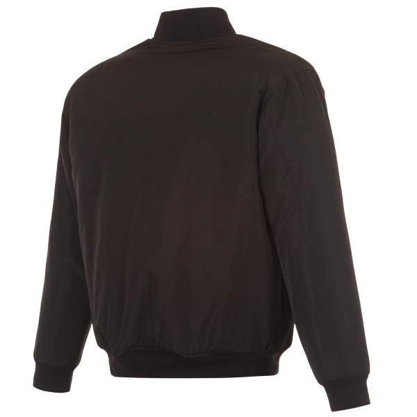 Milwaukee Bucks JH Design Black/Gray Reversible Full-Zip Flight Jacket