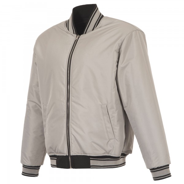 Cleveland Cavaliers JH Design Black/Gray Reversible Full-Zip Flight Jacket