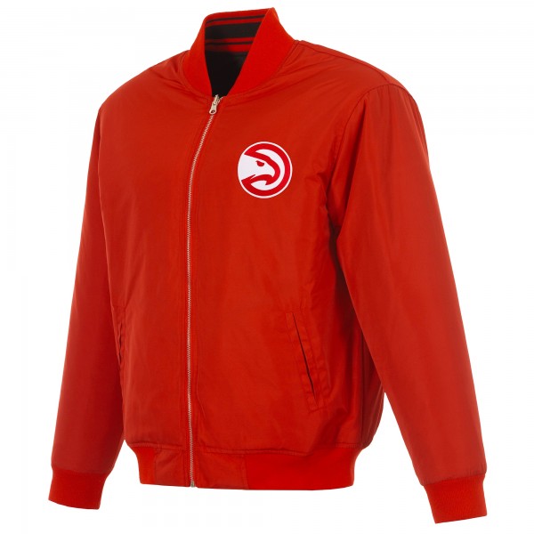 Куртка на молнии Atlanta Hawks JH Design Red/Black Reversible Flight