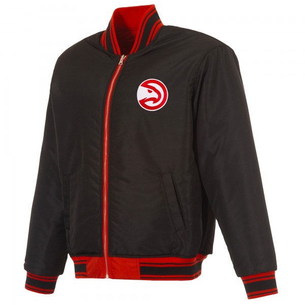 Куртка на молнии Atlanta Hawks JH Design Red/Black Reversible Flight
