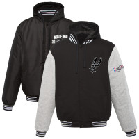 Подростковая San Antonio Spurs JH Design Black 2014 NBA Finals Fleece Full-Zip Varsity Jacket