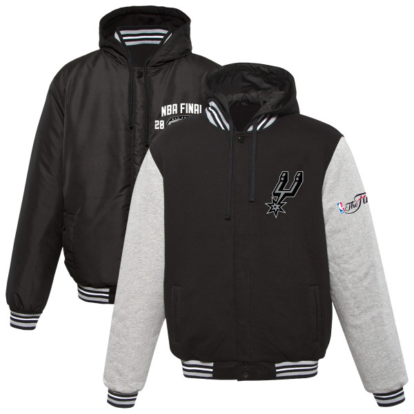 Подростковая San Antonio Spurs JH Design Black 2014 NBA Finals Fleece Full-Zip Varsity Jacket