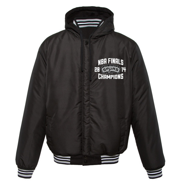 Подростковая San Antonio Spurs JH Design Black 2014 NBA Finals Fleece Full-Zip Varsity Jacket