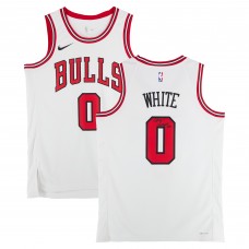 Игровая джерси Coby White Chicago Bulls Autographed Fanatics Authentic White Nike Association Edition Swingman