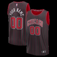 Chicago Bulls Fanatics Black Fastbreak Custom Jersey - Statement Edition