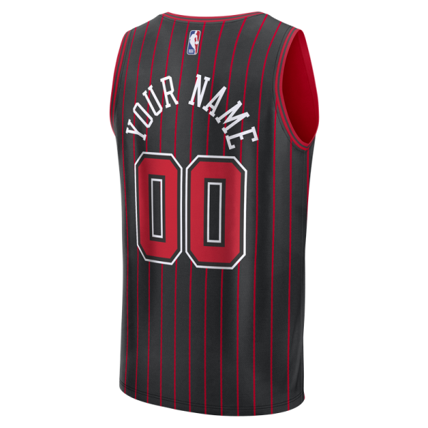 Chicago Bulls Fanatics Black Fastbreak Custom Jersey - Statement Edition
